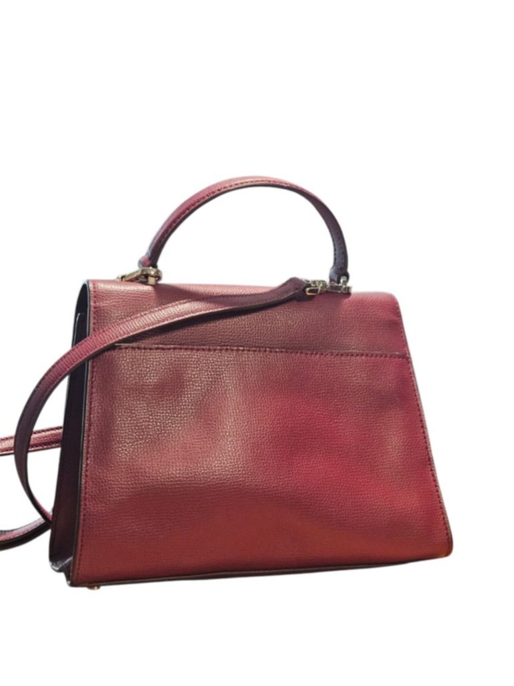 Kate Spade Burgundy Leather Satchel One Size - Picture 7 of 16